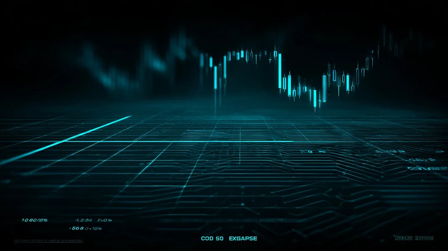 Trading desk monitor showing Bitcoin candle chart sitting below a marked short-term holder cost basis line ahead of a…