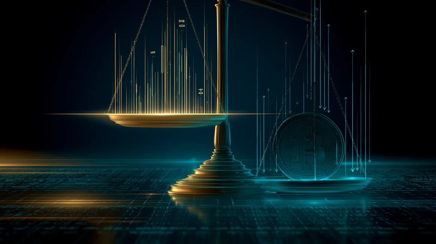 Tilted brass scale weighing bullish altcoin sentiment against Bitcoin spot ETF outflows for May 18 2026 brief