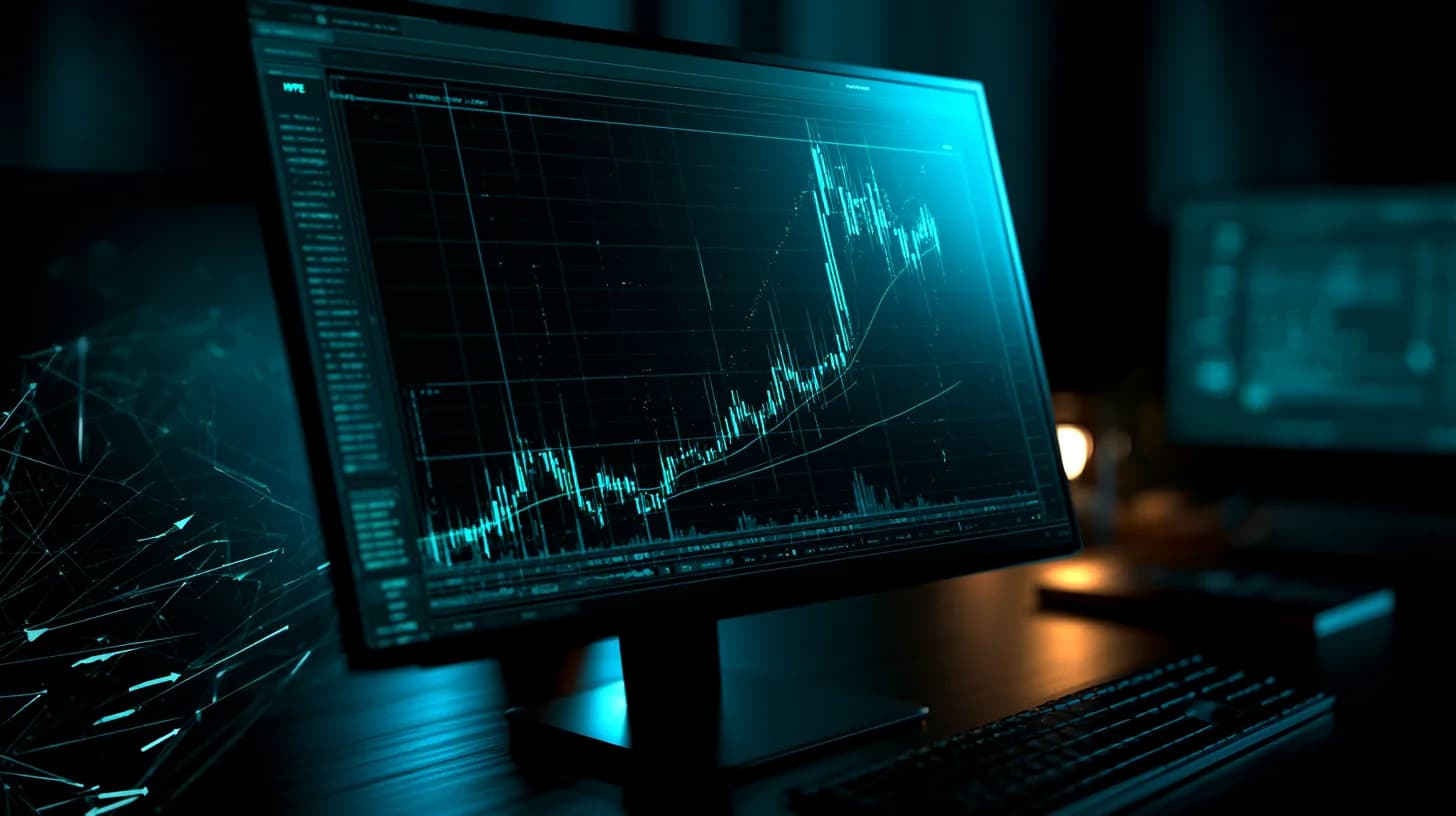 Trading screen showing HYPE token candlestick chart pulling back below $60 with on-chain wallet flow overlay