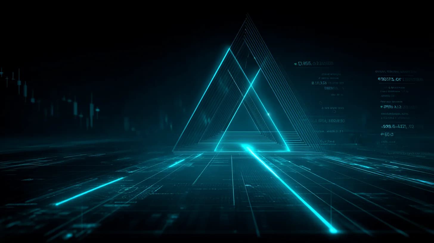 Avalanche logo flanked by an ETF ticker board and an incoming USDS stablecoin token, illustrating the dual catalysts of…