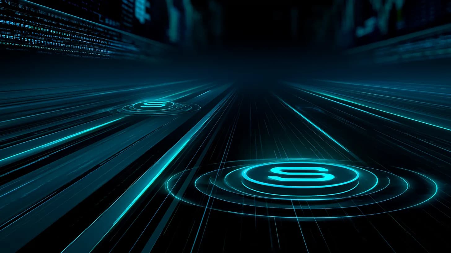 Two ETF issuers race toward a glowing HYPE token on a trading floor
