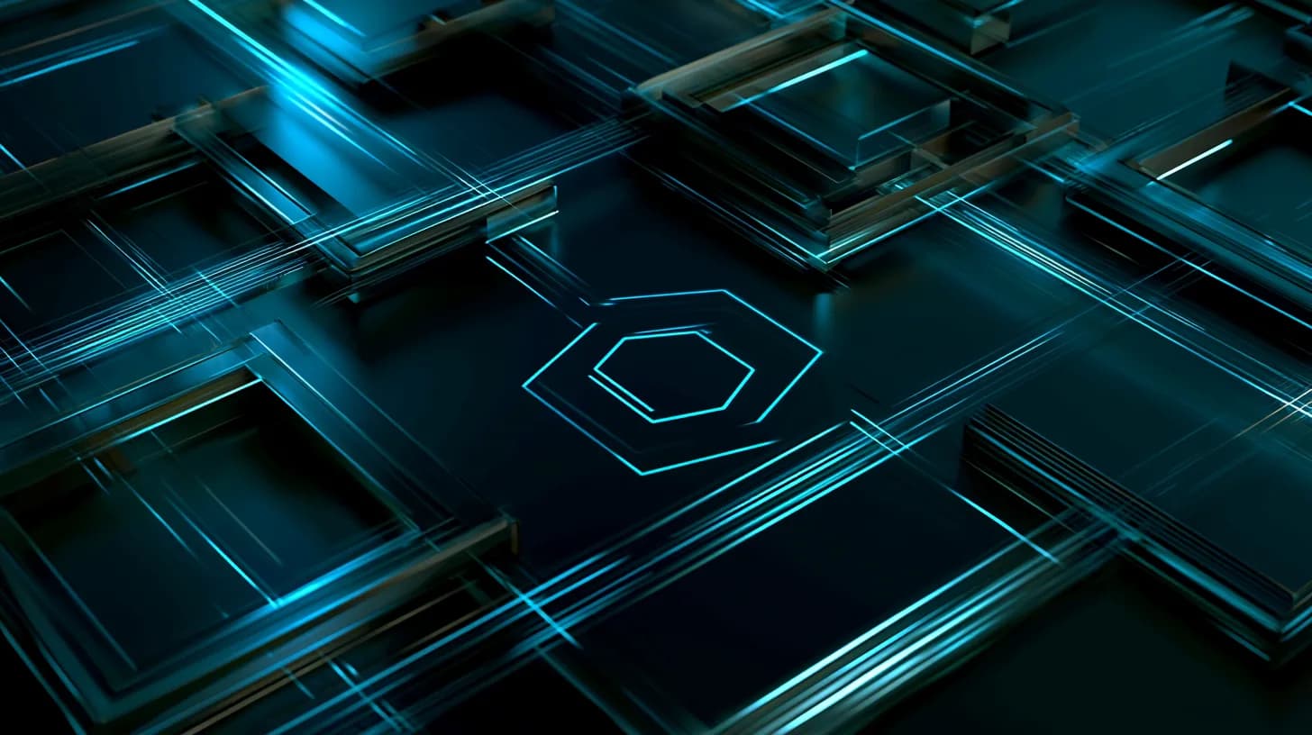 Chainlink LINK logo at the center of an institutional clearinghouse network representing the DTCC Collateral AppChain…