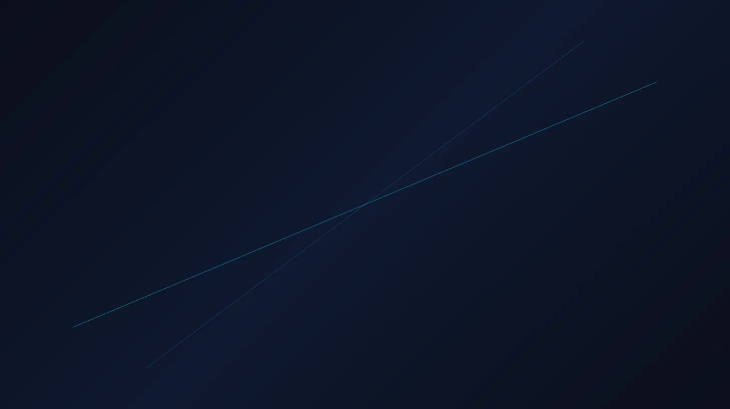 Stylized trading terminal with a single glowing action button over a network of nodes