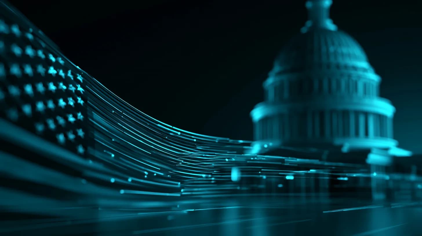 US Capitol dome at dusk, symbolizing pending crypto market structure legislation in the Senate