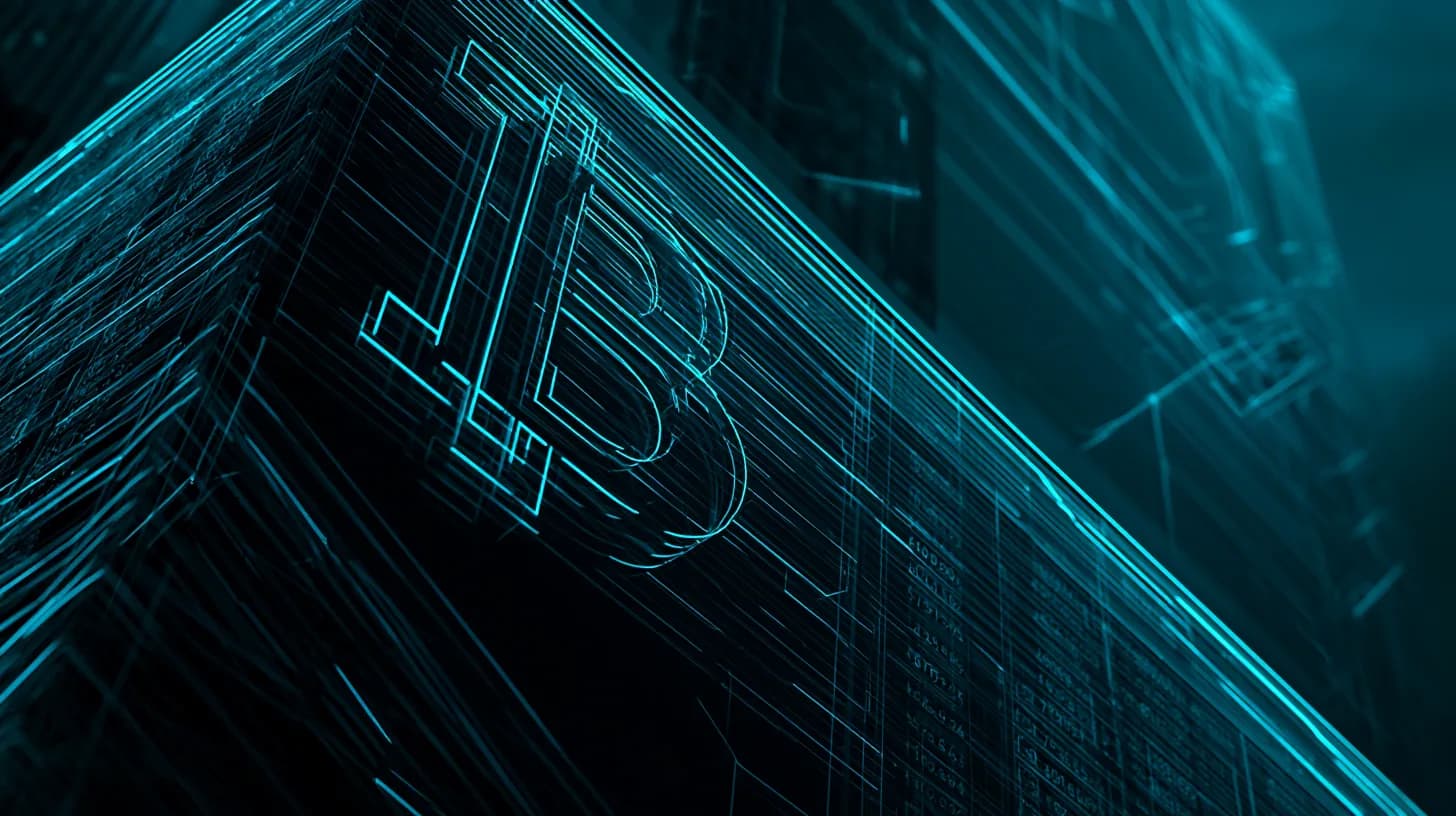 Nasdaq MarketSite tower at dusk with Bitcoin symbol and option chain numbers on the digital ticker wrap