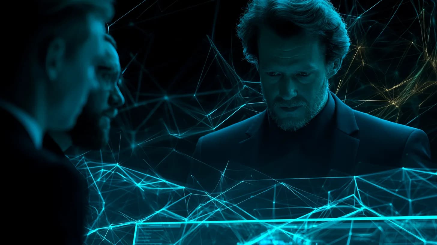 Enterprise operations center with analysts reviewing AI dashboards, illustrating Anthropic-DXC alliance