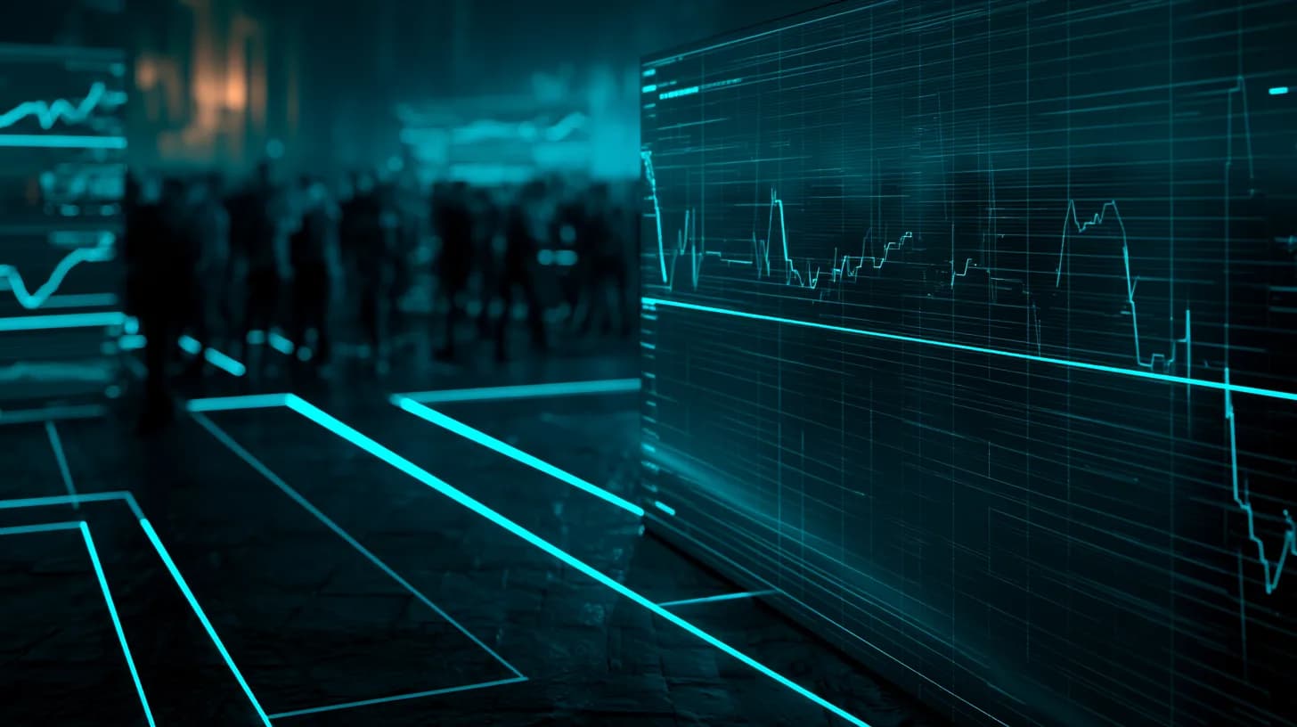 Bitcoin price chart breaking below $69,000 support with on-chain supply curves on adjacent screens