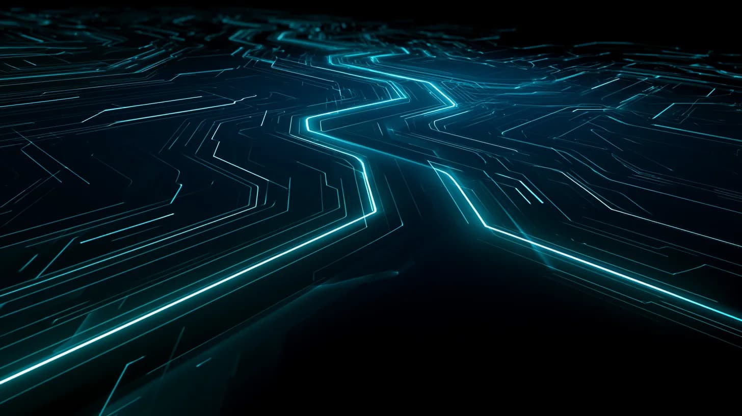 Abstract illustration of a neural network routing data through a confidential pipeline into an aggregator hub