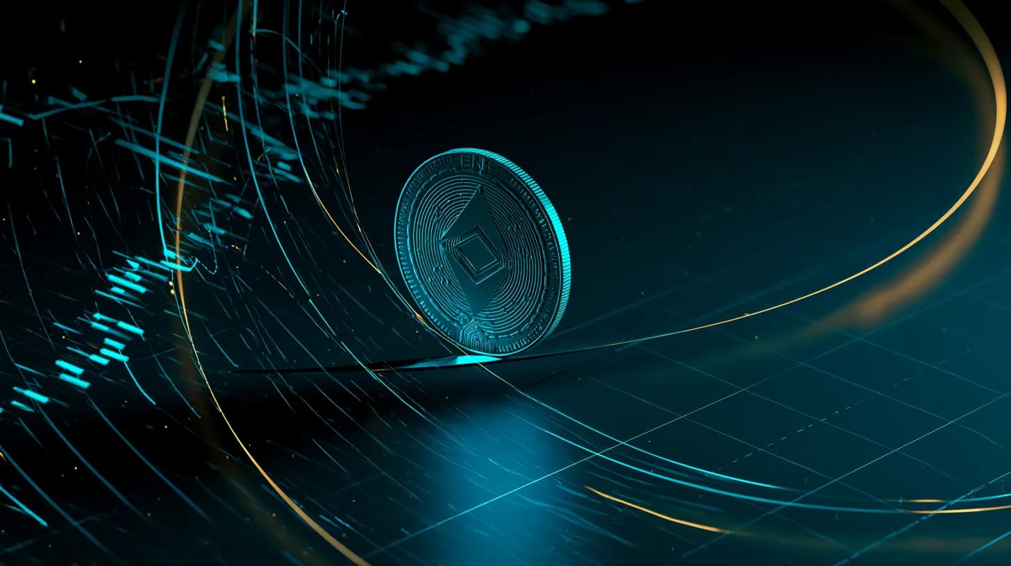 BNB token balanced between a rising price chart and a leveraged ETF curve, illustrating the asset's range between $617 and…