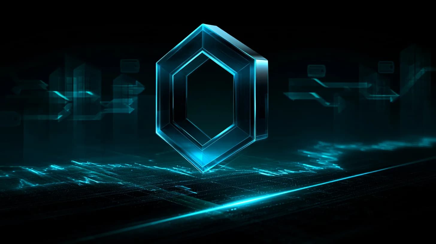 Chainlink logo above a price chart bouncing off support with token outflows leaving exchange icons toward private wallets