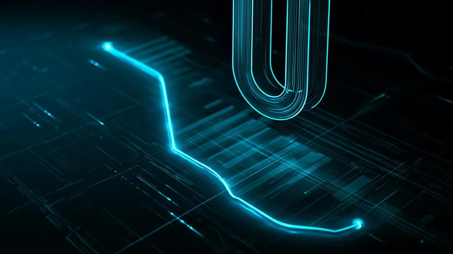 Chainlink logo above a chart showing declining exchange balances over time