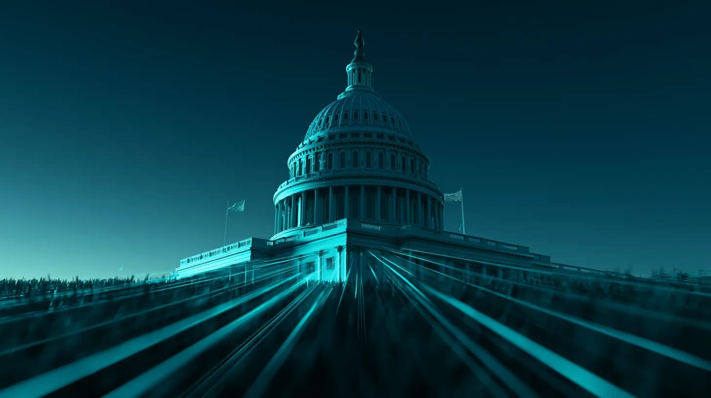 US Capitol building at golden hour, symbolizing congressional crypto tax legislation
