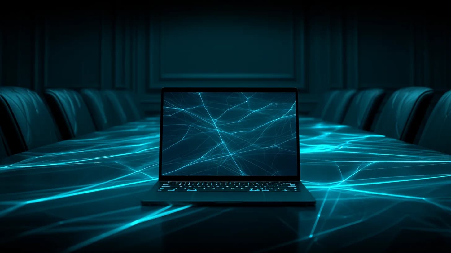 Empty Treasury conference room after closed-door meeting on AI cybersecurity risk